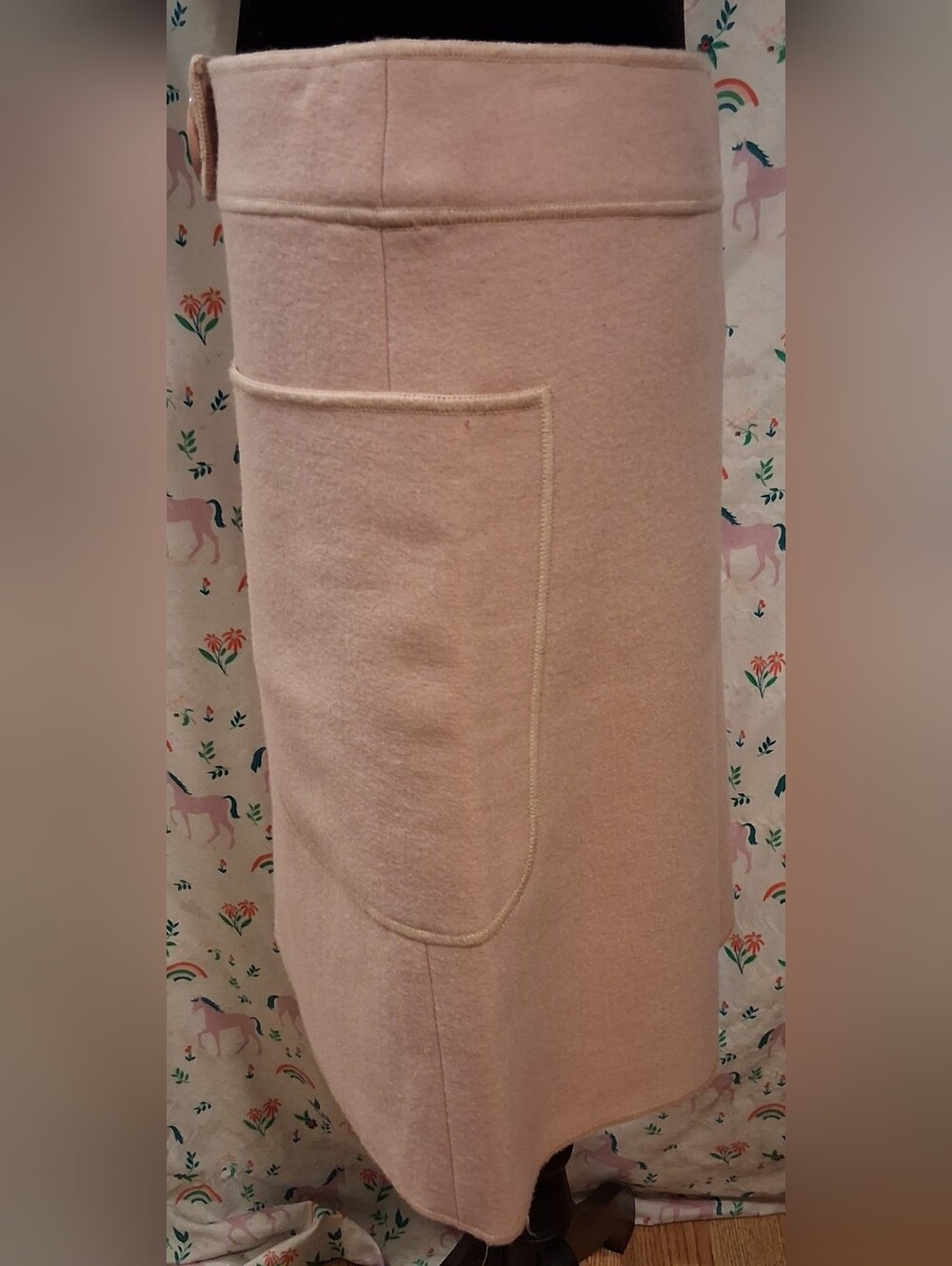 EUC RARE Vintage Y2K 90s Moschino Cheap And Chic Pastel Pink Wool Skirt SZ 6 - Picture 2 of 7